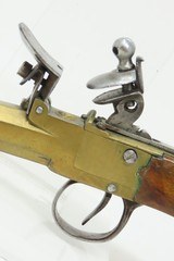 Antique EUROPEAN Brass “CANNON BARREL” Flintlock BOXLOCK Pocket Pistol Concealed Carry Flintlock Sidearm - 4 of 16