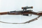 1943 Dated WORLD WAR II Soviet IZHEVSK M91/30 Mosin-Nagant SNIPER Rifle C&R Russian SNIPER RIFLE w/ SCOPE “ENEMY AT THE GATES” - 18 of 21