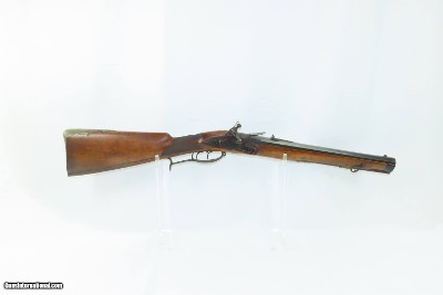 18th Century GERMANIC Antique FLINTLOCK JAEGER Carbine .54 Caliber RARE
With Swamped Octagonal Barrel & Double Set Triggers