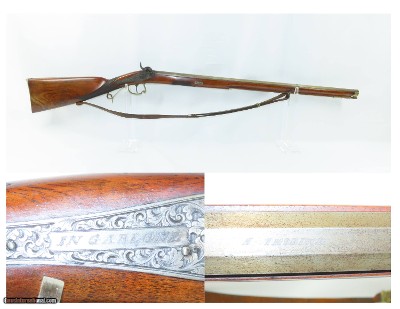 SILVER INLAID, ENGRAVED Antique THOBISCH Percussion CARVED Fowling Piece
NICE European CZECH GABLONZ Smoothbore Sporting Gun
