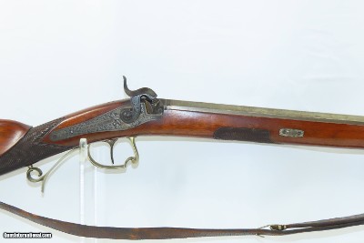 SILVER INLAID, ENGRAVED Antique THOBISCH Percussion CARVED Fowling PieceNICE European CZECH GABLONZ Smoothbore Sporting Gun - Image 4 of 19