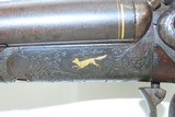 Antique GOLD INLAID German CHRISTOPH FUNK Double Barrel SxS HAMMER Shotgun
ENGRAVED 16 Gauge Germanic Fowling Piece - 7 of 22