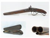 Antique Double Barrel Shotgun by HOWSE Percussion Conversion in Violin Case Early-19th Century Personal Defense Weapon! - 1 of 22