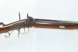 c1860s mfr NEW HAMPSHIRE Antique WILLIAM LAWRENCE .42 PERCUSSION Long Rifle Well-Crafted Excellent Precision Rifle - 4 of 20