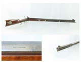 c1860s mfr NEW HAMPSHIRE Antique WILLIAM LAWRENCE .42 PERCUSSION Long Rifle Well-Crafted Excellent Precision Rifle - 1 of 20