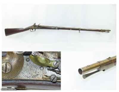 SIMEON NORTH Antique PRIVATE CONTRACT Type M1816 Style Flintlock MUSKET MILITIA STYLE with Model 1817 “COMMON RIFLE” Lock