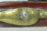 GERMANIC Antique JAEGER Rifle RELIEF CARVED Full Stock Engraved .60 Caliber LATE 1700s Rifle with BRASS FURNITURE - 7 of 18