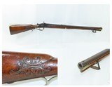 GERMANIC Antique JAEGER Rifle RELIEF CARVED Full Stock Engraved .60 Caliber LATE 1700s Rifle with BRASS FURNITURE