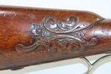 GERMANIC Antique JAEGER Rifle RELIEF CARVED Full Stock Engraved .60 Caliber LATE 1700s Rifle with BRASS FURNITURE - 6 of 18