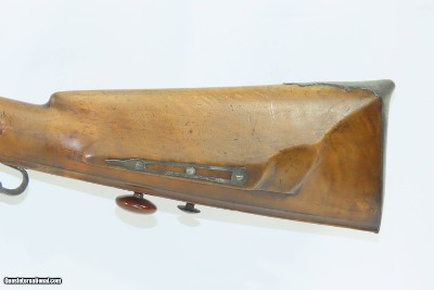 SILVER MOUNTED Antique KUCHENREUTER Full Stock Germanic JAEGER Rifle I.C.K. VERY NICE Late 1700s Rifle with SHORT BARREL - Image 13 of 17