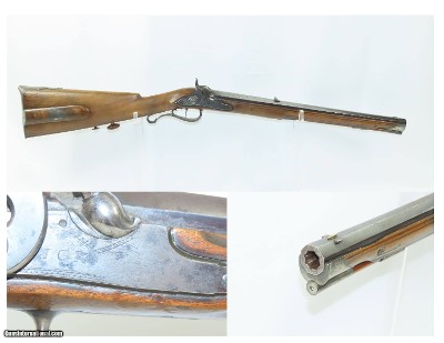 SILVER MOUNTED Antique KUCHENREUTER Full Stock Germanic JAEGER Rifle I.C.K. VERY NICE Late 1700s Rifle with SHORT BARREL
