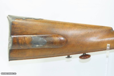SILVER MOUNTED Antique KUCHENREUTER Full Stock Germanic JAEGER Rifle I.C.K. VERY NICE Late 1700s Rifle with SHORT BARREL - Image 3 of 17