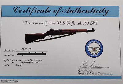 c1955 mfr. SPRINGFIELD U.S. M1 GARAND .30-06 Infantry Rifle C&R“greatest battle implement ever devised” –General Patton - Image 20 of 20