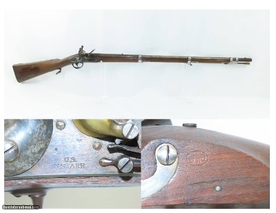 NATHAN STARR & CO Antique U.S. Contract Model 1817 Flintlock “COMMON RIFLE” SCARCE 1 of 10,200 Original Flintlock!