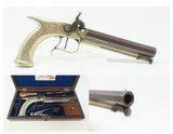 CASED & ENGRAVED Antique MANTON Patent SILVER Saw Handle PERCUSSION Pistol
1830s-40s London Made BELT Pistol w/ACCESSORIES - 1 of 23