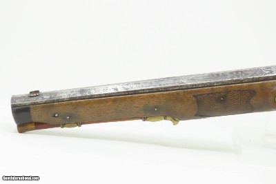 Antique PAIR of SILVER INLAID Germanic KUCHENREUTER Perc Conversion Pistols Early 1800s BRACE of Fascinating INLAID PISTOLS - Image 18 of 25