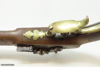 Antique PAIR of SILVER INLAID Germanic KUCHENREUTER Perc Conversion Pistols Early 1800s BRACE of Fascinating INLAID PISTOLS - Image 13 of 25