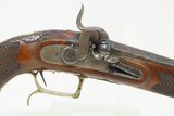 Antique PAIR of SILVER INLAID Germanic KUCHENREUTER Perc Conversion Pistols Early 1800s BRACE of Fascinating INLAID PISTOLS - 21 of 25