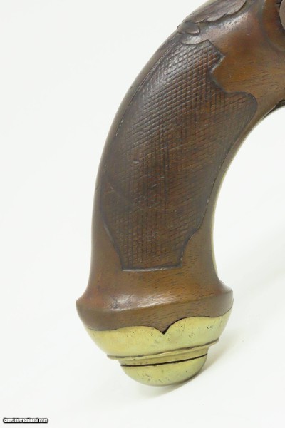 Antique PAIR of SILVER INLAID Germanic KUCHENREUTER Perc Conversion Pistols Early 1800s BRACE of Fascinating INLAID PISTOLS - Image 4 of 25