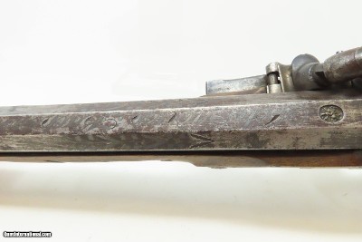 Antique PAIR of SILVER INLAID Germanic KUCHENREUTER Perc Conversion Pistols Early 1800s BRACE of Fascinating INLAID PISTOLS - Image 11 of 25