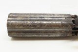 CASED & Engraved J.R. COOPER’S Patent BRITISH Antique Percussion PEPPERBOX
1850s 6-Shot UNDERHAMMER with ACCESSORIES - 16 of 20