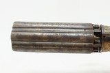 CASED & Engraved J.R. COOPER’S Patent BRITISH Antique Percussion PEPPERBOX
1850s 6-Shot UNDERHAMMER with ACCESSORIES - 12 of 20