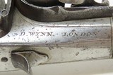 1720s SILVER MOUNTED & ENGRAVED David Wynn QUEEN ANNE Flintlock Pistol
BRITISH PROOFED with GROTESQUE MASK - 6 of 19