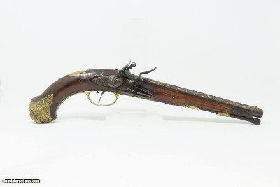 c1760s BAVARIAN JACOB KUCHENREUTER Flintlock Pistol Gold Engraving Carved StockRatisbonne (Regensburg, Germany) - Image 3 of 23