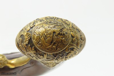 c1760s BAVARIAN JACOB KUCHENREUTER Flintlock Pistol Gold Engraving Carved StockRatisbonne (Regensburg, Germany) - Image 17 of 23