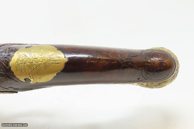 c1760s BAVARIAN JACOB KUCHENREUTER Flintlock Pistol Gold Engraving Carved StockRatisbonne (Regensburg, Germany) - Image 8 of 23