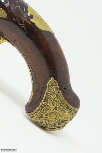 c1760s BAVARIAN JACOB KUCHENREUTER Flintlock Pistol Gold Engraving Carved StockRatisbonne (Regensburg, Germany) - Image 21 of 23