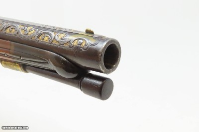 c1760s BAVARIAN JACOB KUCHENREUTER Flintlock Pistol Gold Engraving Carved StockRatisbonne (Regensburg, Germany) - Image 12 of 23