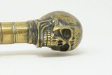 Macabre SKULL POMMEL JOHN DAY PATENT Underhammer PISTOL CUDGEL .41 Antique
c1820s Maker of Early Percussion Cane Guns - 19 of 21