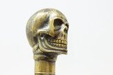 Macabre SKULL POMMEL JOHN DAY PATENT Underhammer PISTOL CUDGEL .41 Antique
c1820s Maker of Early Percussion Cane Guns - 6 of 21