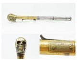 Macabre SKULL POMMEL JOHN DAY PATENT Underhammer PISTOL CUDGEL .41 Antique
c1820s Maker of Early Percussion Cane Guns - 1 of 21