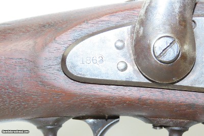 CIVIL WAR Antique U.S. ALFRED JENKS & Son “BRIDESBURG” M1861 Rifle-MusketU.S. CONTRACT Model w/ “BRIDESBURG” Lock Dated 1863 - Image 7 of 20