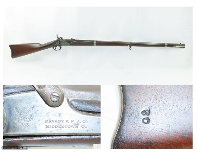 1864 Dated CIVIL WAR Antique U.S. SAVAGE M1861 “EVERYMAN’S” Rifle-Musket
Mid to Late-Civil War U.S. Contract Musket