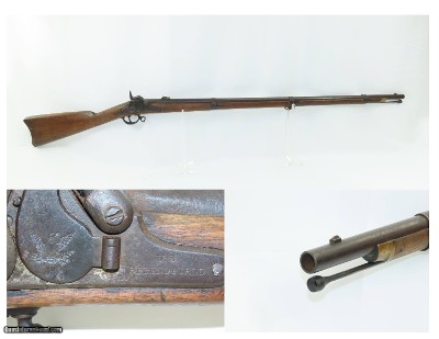1859 Dated CIVIL WAR Antique U.S. SPRINGFIELD ARMORY M1855 .58 Rifle-Musket MAYNARD Tape Priming System Musket
