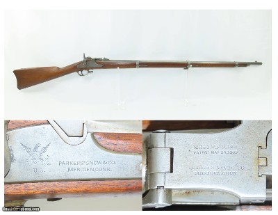 MERIDEN Mfg. Company MILLER CONVERSION U.S. M1861 .58 Rimfire Rifle-MUSKET 1864 Dated Antique PARKERS, SNOW & CO. Breech Loader