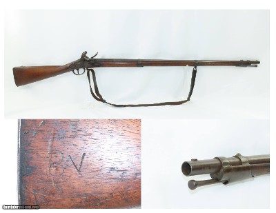 Antique WAR of 1812 U.S. M1795 Type FLINTLOCK Musket PERIOD LEATHER SLING
Late 18th/Early 19th Century CONTRACT MUSKET
