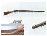 Antique AMERICAN Half-Stock Percussion BACK ACTION Rifle w/REMINGTON BARREL Engraved PLAINS Type HUNTING/HOMESTEAD Rifle - 1 of 18