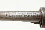 1874 mfg. Antique COLT “Open Top” .22 RF Self Defense SA POCKET RevolverColt’s Answer to Smith & Wesson’s No. 1 Revolver - 8 of 17