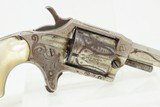 ENGRAVED Antique LEE ARMS COMPANY “RED JACKET” No. 3 Spur Trigger Revolver Wild West Sidearm with PEARL GRIPS! - 15 of 16