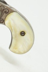 ENGRAVED Antique LEE ARMS COMPANY “RED JACKET” No. 3 Spur Trigger Revolver Wild West Sidearm with PEARL GRIPS! - 3 of 16