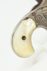 ENGRAVED Antique LEE ARMS COMPANY “RED JACKET” No. 3 Spur Trigger Revolver Wild West Sidearm with PEARL GRIPS! - 14 of 16