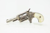 ENGRAVED Antique LEE ARMS COMPANY “RED JACKET” No. 3 Spur Trigger Revolver Wild West Sidearm with PEARL GRIPS! - 2 of 16