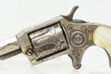 ENGRAVED Antique LEE ARMS COMPANY “RED JACKET” No. 3 Spur Trigger Revolver Wild West Sidearm with PEARL GRIPS! - 4 of 16
