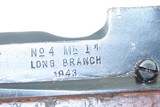 WORLD WAR II Era LONG BRANCH Enfield No. 4 Mk1* C&R Canadian Rifle BAYONET
With BAYONET, METAL SCABBARD, & CANVAS FROG - 13 of 21