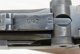 World War II German Mauser s/42 Code “1937” Date Luger P08 Pistol 9x19mmC&R DROOP EAGLE/63 Proofed THIRD REICH 9mm Semi-Auto - 9 of 23