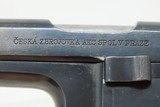 1939 mfg Pre-German Occupation CZ vz. 38 Semi-Automatic .380 ACP Pistol C&R PRE/EARLY WORLD WAR 2 Czechoslovakian 9x17mm Pistol - 6 of 19